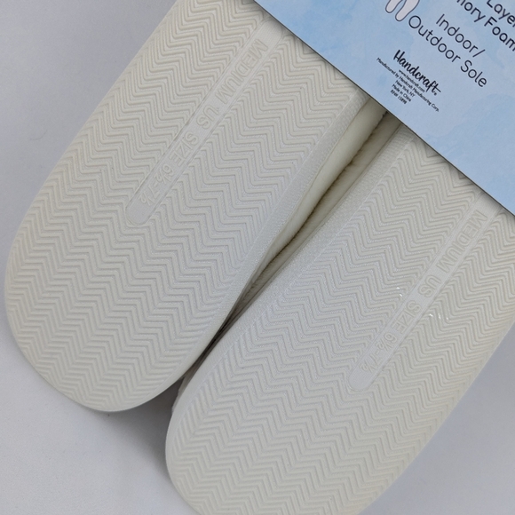 Slippers Margarita Embroidered Faux Fur Slip On Ivory M (6.5-7.5) NWT - Picture 13 of 14